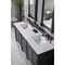 James Martin Vanities Brittany 72in Double Vanity, Black Onyx w/ 3 CM White Zeus Quartz Top 650-V72-BKO-3WZ - alternate 2